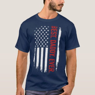 Camiseta O melhor pai de sempre da bandeira americana vinta
