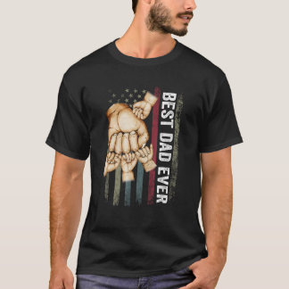 Camiseta O melhor Pai de sempre, Vintage, EUA, bandeira qua
