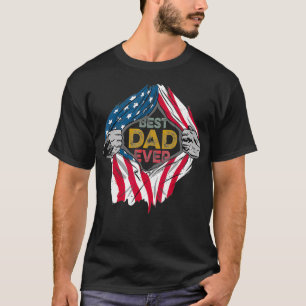 Camiseta O melhor Pai de todos os países americanos com a