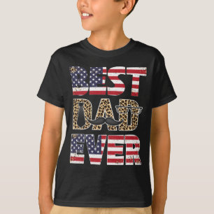 Camiseta O melhor Pai do Dia de os pais de Xadrez Leopardo