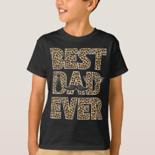 Camiseta O melhor Pai do Dia de os pais de Xadrez Leopardo