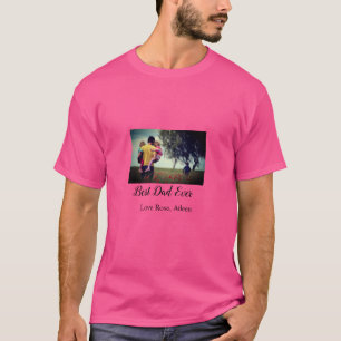 Camiseta O melhor pai do dia de os pais do filho da filha d