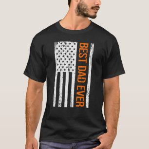 Camiseta O melhor Pai do mundo com a bandeira americana