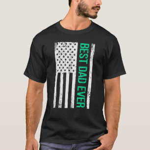 Camiseta O melhor Pai do mundo com a bandeira americana
