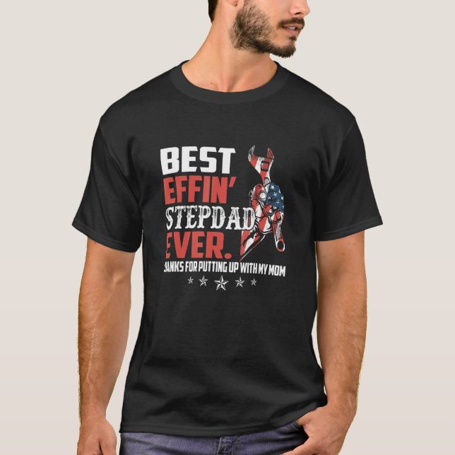 Camiseta O Melhor Pai Effin Step Para Obrigados De Colocaçã (Frente)