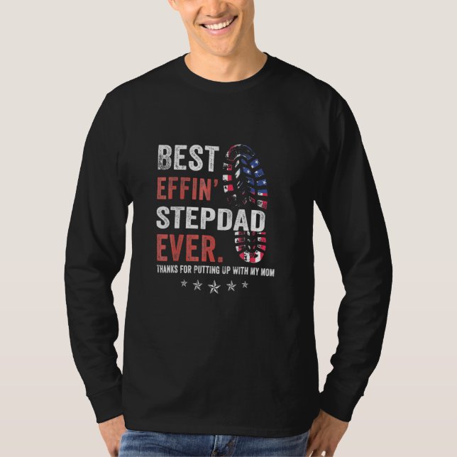 Camiseta O Melhor Pai Effin Step Para Obrigados De Colocaçã (Frente)