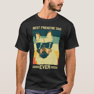 Camiseta O melhor Pai francês para homens padre Buldogue fr