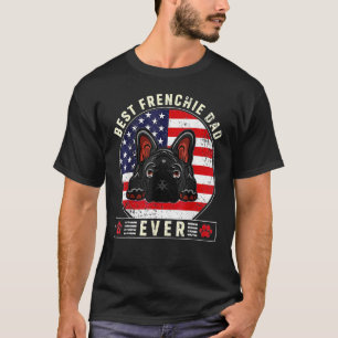 Camiseta O melhor Pai francês para homens padre Buldogue fr