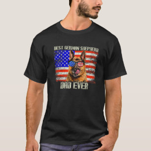 Camiseta O melhor Pai German shepherd americano da história