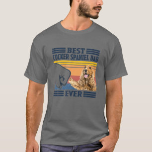 Camiseta O Melhor Pai Inglês Cocker Spaniel Alguma Vez Vint