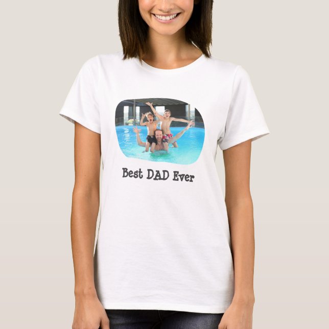 Camiseta O melhor PAI já fez o upload de sua foto horizonta (Frente)