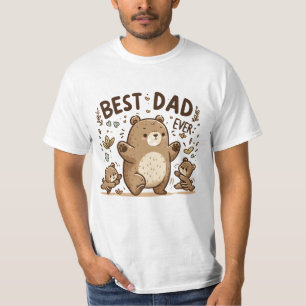 Camiseta O melhor pai jamais visto urso papa