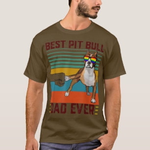 Camiseta O melhor Pai Pitbull da Vintage - GORDURA LGBT