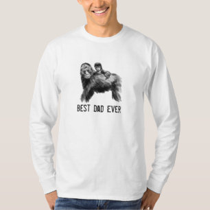 Camiseta O melhor pai que já foi gorila com bebê