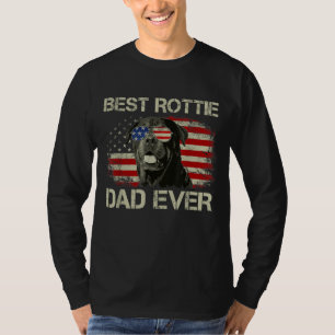 Camiseta O melhor Pai Rottie nunca mais rottweiler bandeira