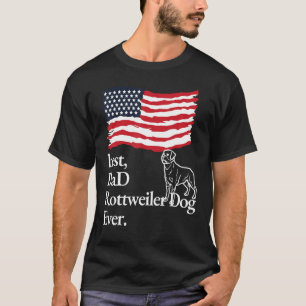 Camiseta O melhor Pai Rottweiler Cachorro Sempre Pavilhão A
