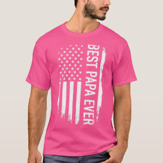 Camiseta O melhor papa alguma vez que a bandeira de vintage