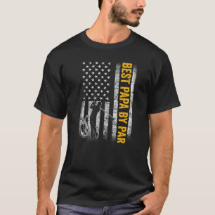 Camiseta O melhor papá de Par, a bandeira americana.