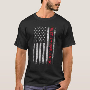 Camiseta O melhor papá de sempre com a bandeira americana