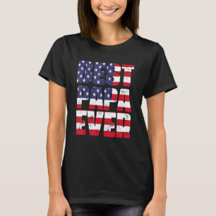 Camiseta O melhor papá do dia do pai nunca com bandeira ame
