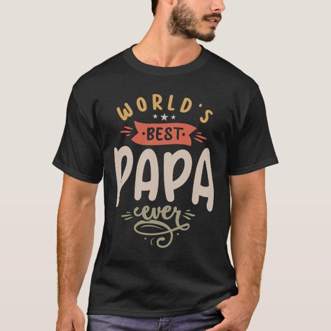 Camiseta O melhor papá do mundo, vovô engraçado (Frente)
