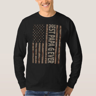 Camiseta O Melhor Papa G Nos Eua Bandeira Americana Avô Fa