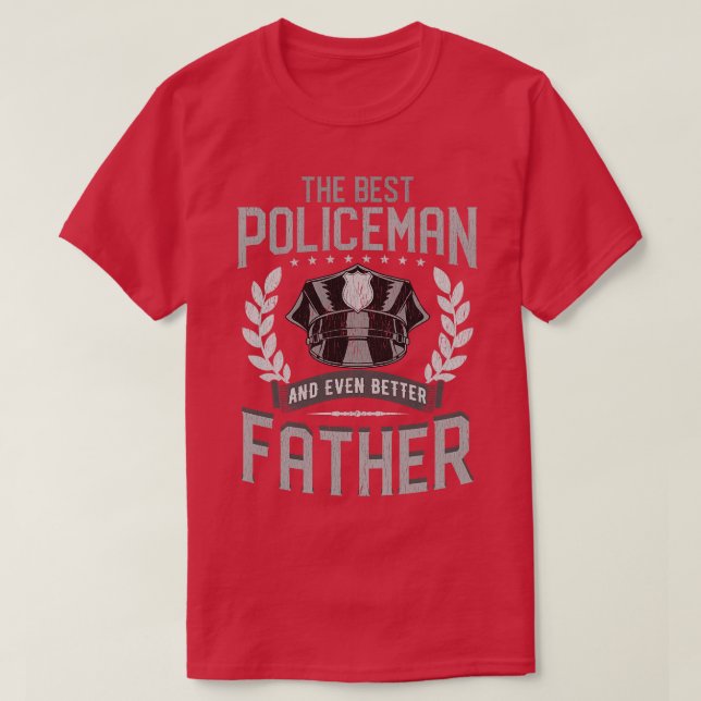 Camiseta O Melhor Policial E Ainda Melhor Direito Padre Enf (Frente do Design)