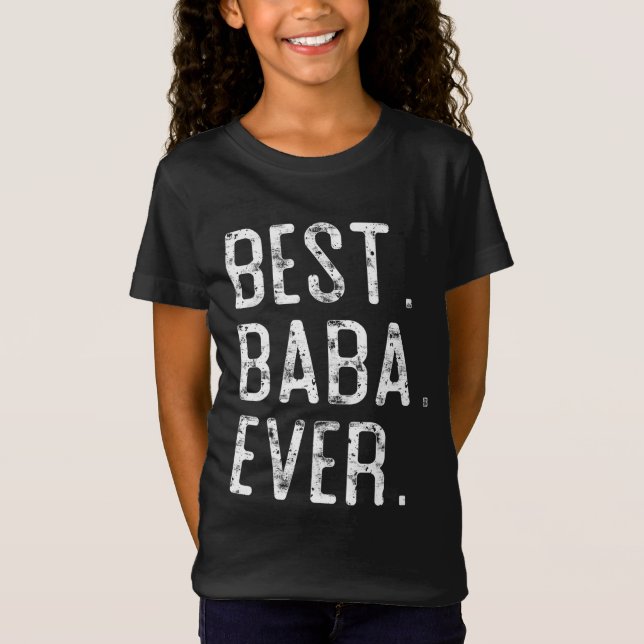 Camiseta O melhor presente de dia do pai para Baba (Frente)