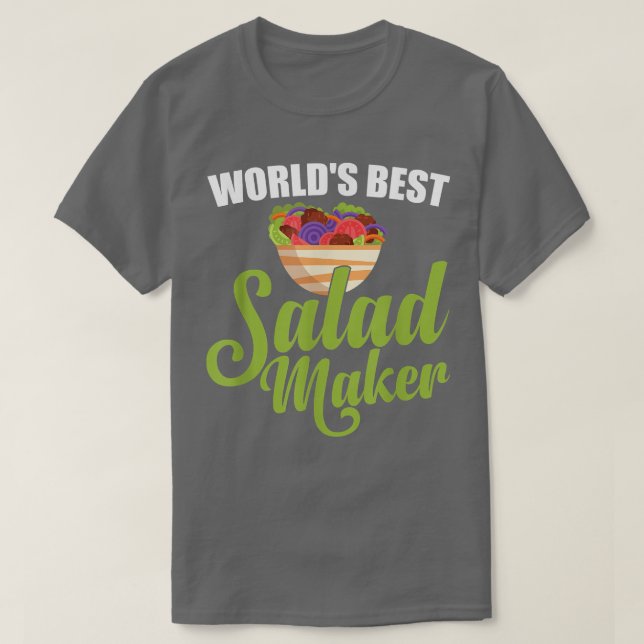 Camiseta O melhor produtor de salada do mundo consome veget (Frente do Design)