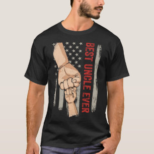 Camiseta O Melhor Tio Alguma Vez Bump Americano Flag Engraç