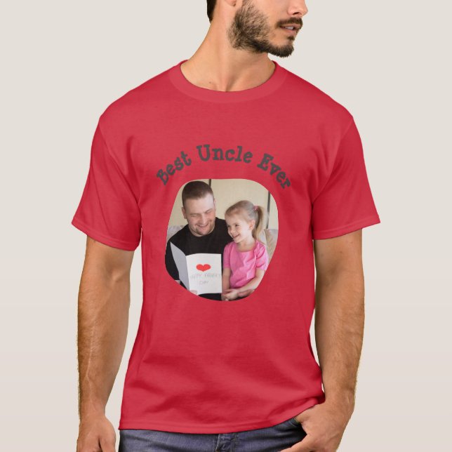 Camiseta O melhor tio já fez upload da sua foto da família  (Frente)