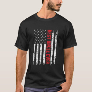 Camiseta O Melhor Tio Tio De Bandeira Americana Dando Prese