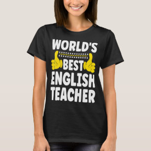 Camiseta O melhor trabalho de professor de inglês do mundo