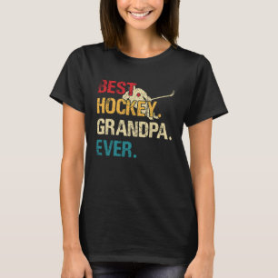 Camiseta O Melhor Vovô De Hóquei Já Patriótico Bandeira Dos