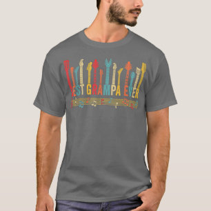 Camiseta O Melhor Vovô Sofrendo Pai De Violão Pais D