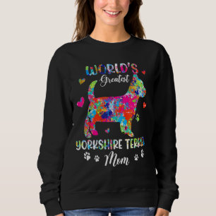 Camiseta O melhor Yorkshire Terrier Mãe Colorido do Mundo