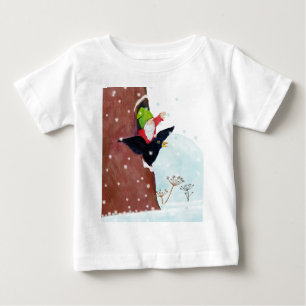 Camiseta O melro e o gnomo da floresta acenam