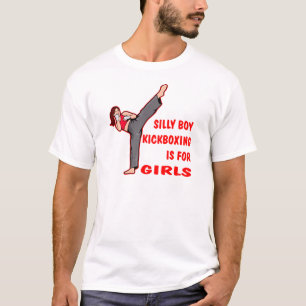 Camiseta O menino parvo Kickboxing é para meninas