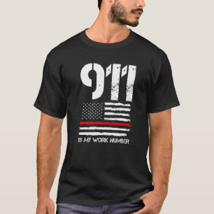 Camiseta O Mens 911 É O Meu Número De Trabalho, Agente De P