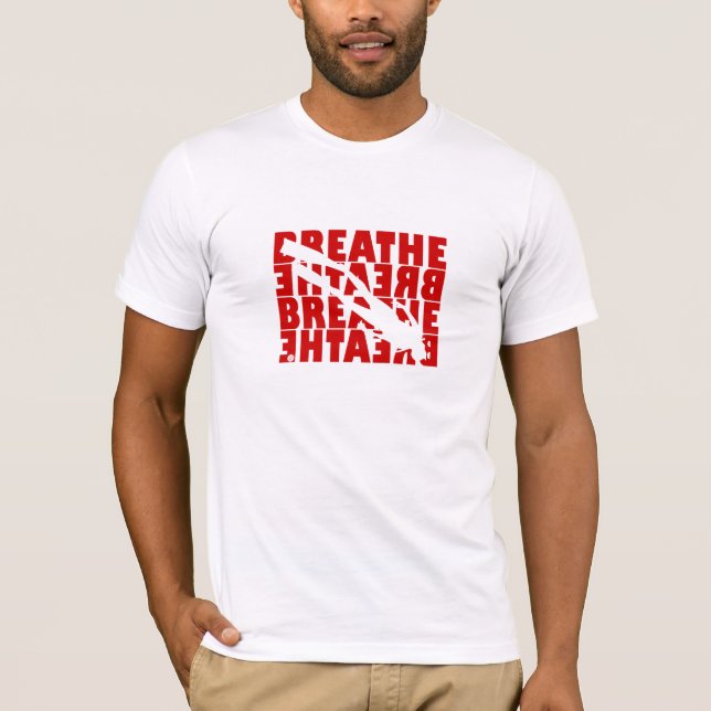 Camiseta O mergulhador respira (Frente)