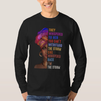 Camiseta O Mês Da História Negra Que Sussurram Na Tempestad