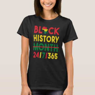 Camiseta O Mês Um Mês de História Negra Não Pode Manter Nos