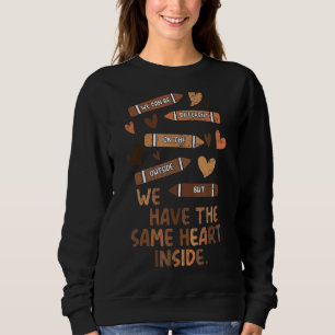Camiseta O mesmo Dentro do coração História negra mês afric