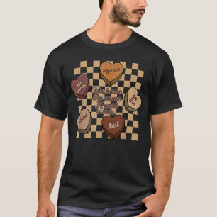 Camiseta O mesmo histórico negro de coração Dentro do coraç