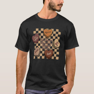 Camiseta O mesmo histórico negro de coração Dentro do coraç