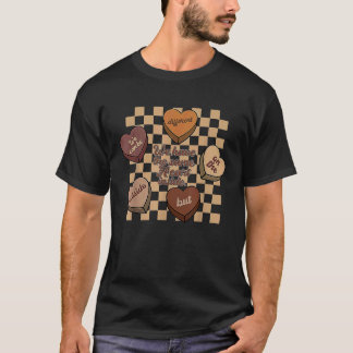 Camiseta O mesmo histórico negro de coração Dentro do coraç