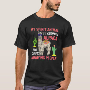 Camiseta O Meu Animal Espírito É O Alpaca Engraçado Que 