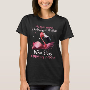 Camiseta O Meu Animal Espírito É Um Flamingo Roxo Que Bat