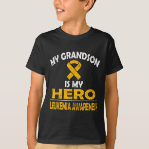 CAMISETA O MEU AVÓ É O MEU HERÓI LEUCEMIA SENSIBILIZADOR