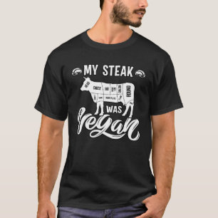 Camiseta O meu bife estava a dizer carne de Vegan Anti Vega